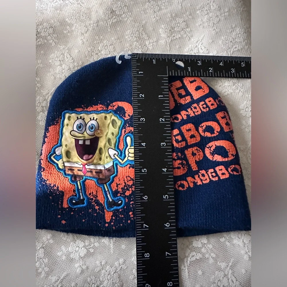 Nickelodeon Dark Blue Sponge Bob Knit Hat Youth Size